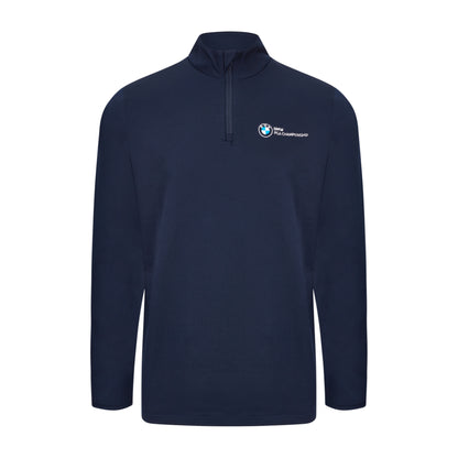 BMW PGA Championship Men's Navy 1/4 Zip Mid Layer - Front