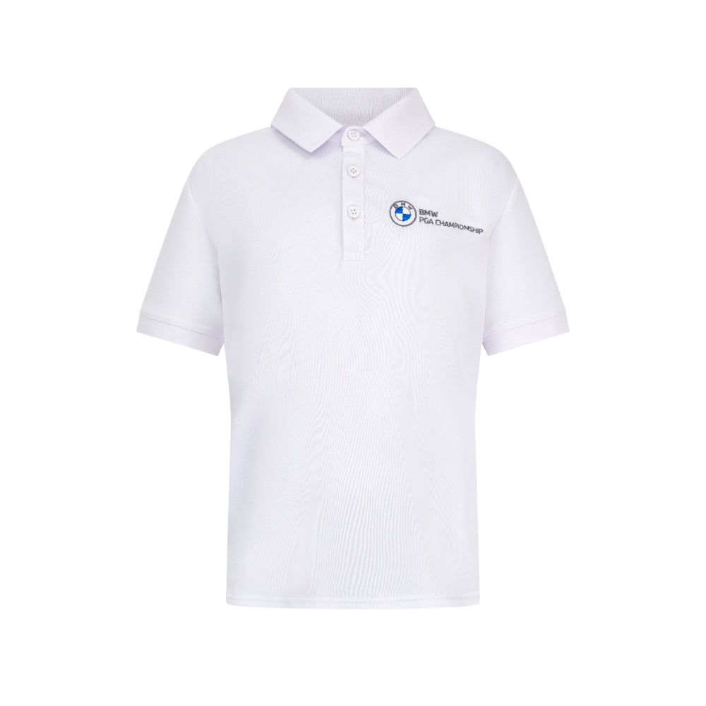 BMW PGA Championship Youth White Polo Shirt - Front