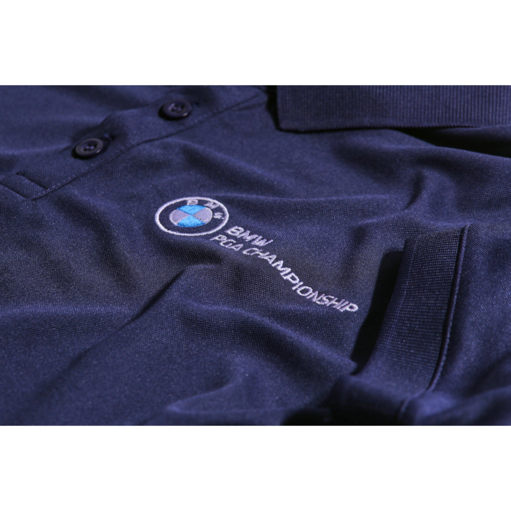 BMW PGA Championship Youth Navy Polo Shirt - Badge Close-up