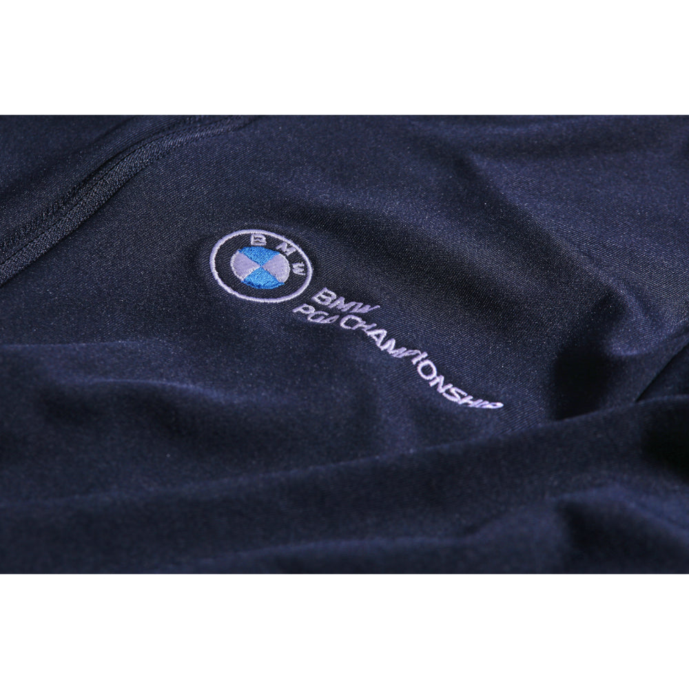 BMW PGA Championship Youth Navy 1/4 Zip Mid Layer - Badge Close-up
