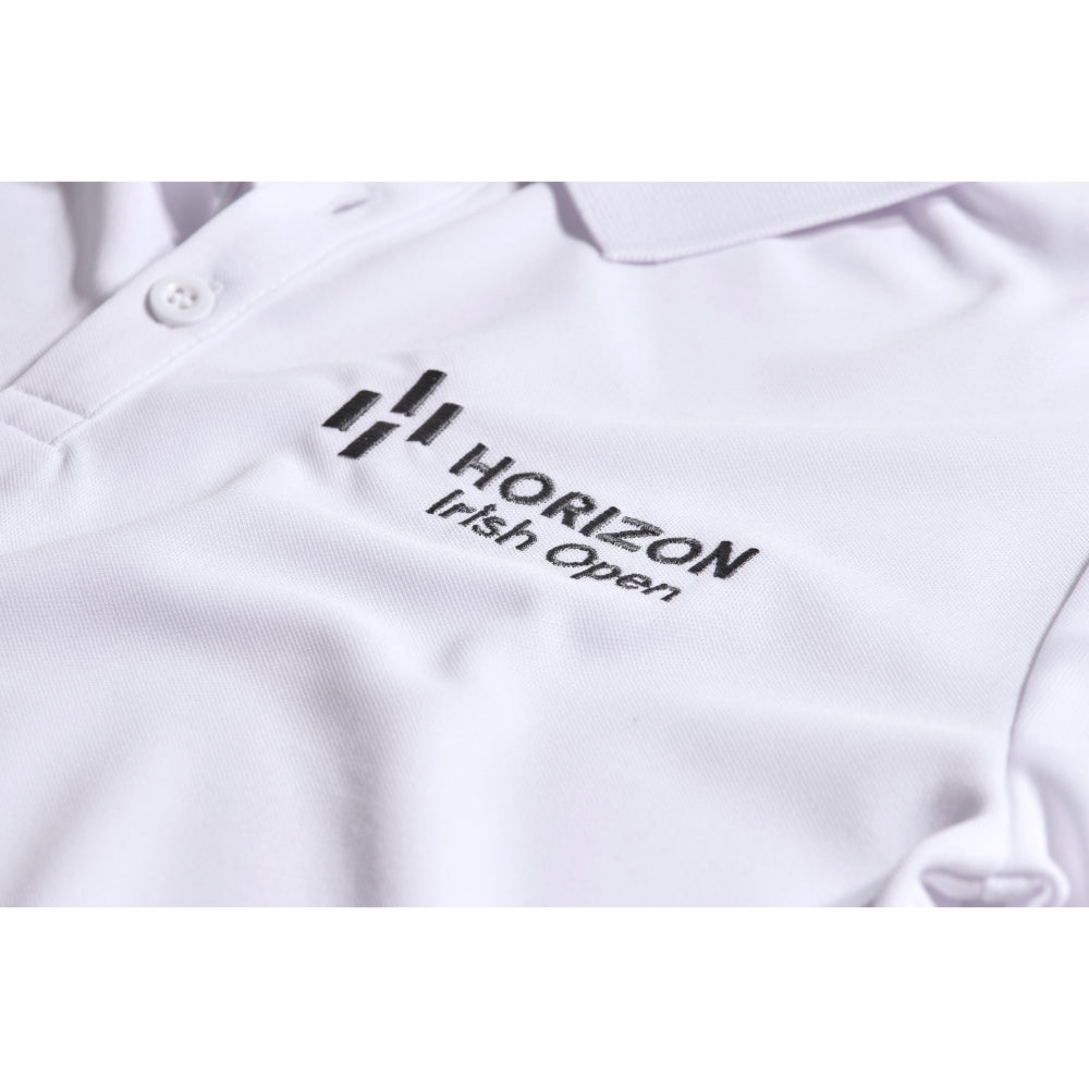 Horizon Irish Open Youth White Polo Shirt - Badge Close-up