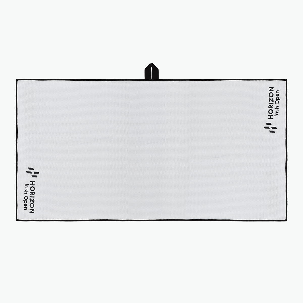 Horizon Irish Open Aqua Lock Golf Towel - White - Front