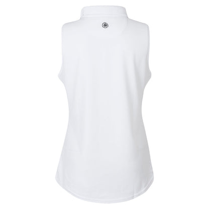Women's DP World Tour Sleeveless Polo - White - Back