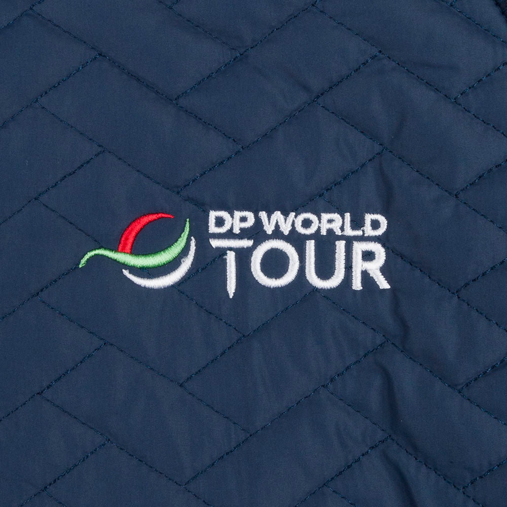 Mens DP World Tour Gust Jacket - Navy - Badge Close-up