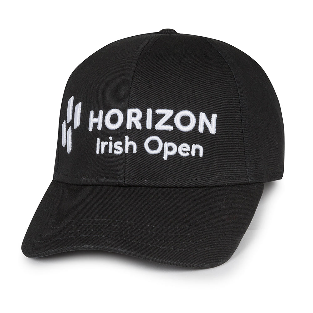 Horizon Irish Open Cotton Cap - Black - Front