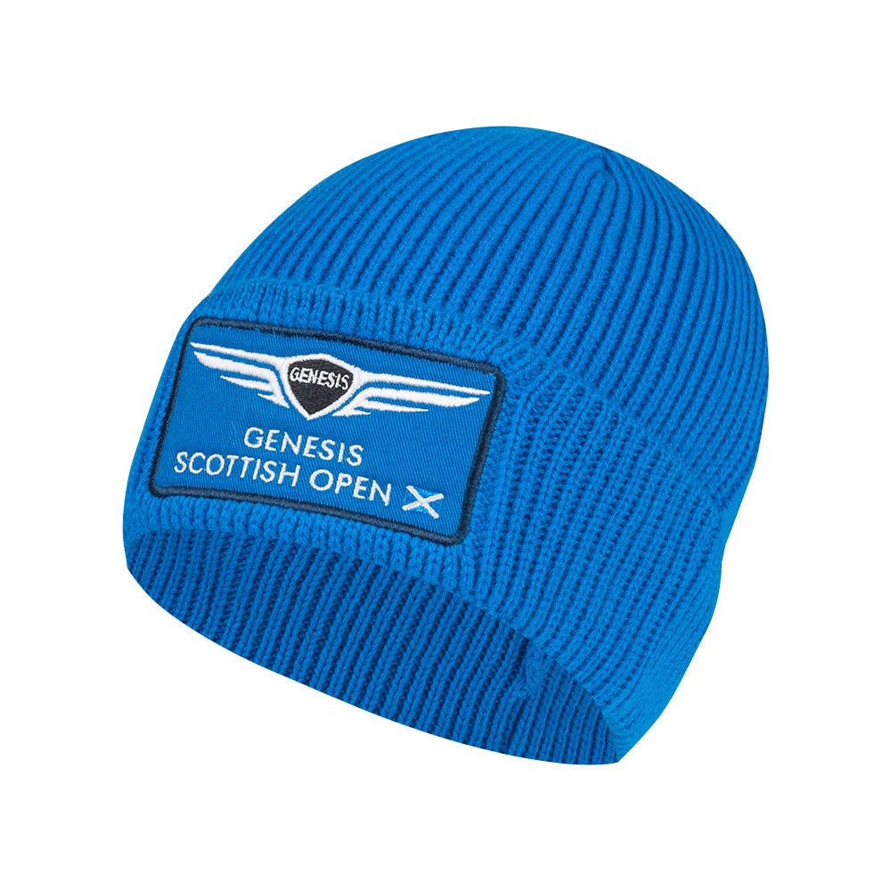Genesis Scottish Open Ribbed Cuff Beanie - Blue - Front