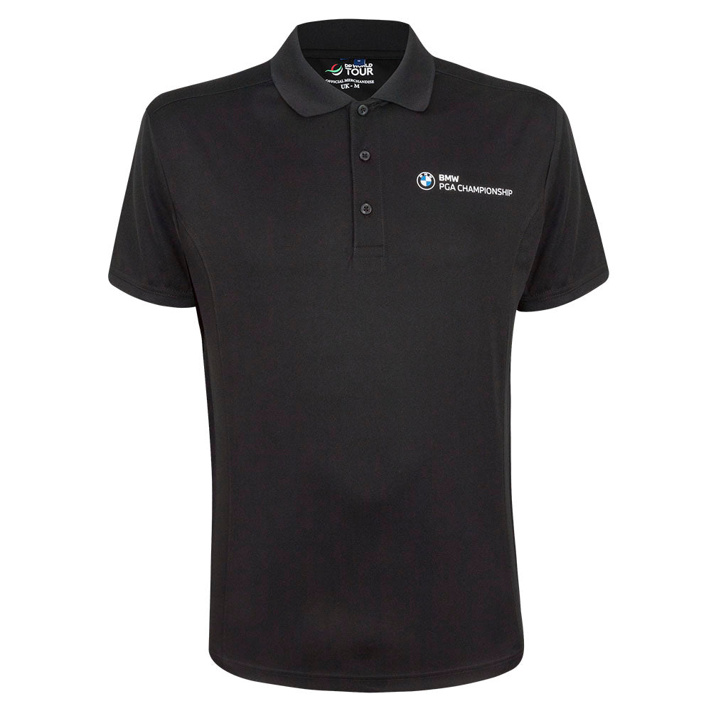 BMW PGA Championship Men's Black Polo - Front