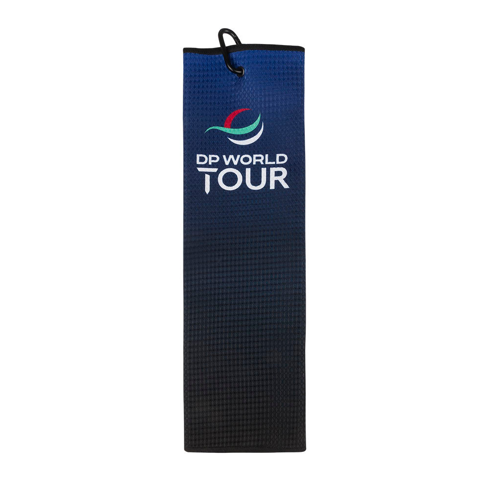 DP World Tour Tri Fold Towel - Navy - Front