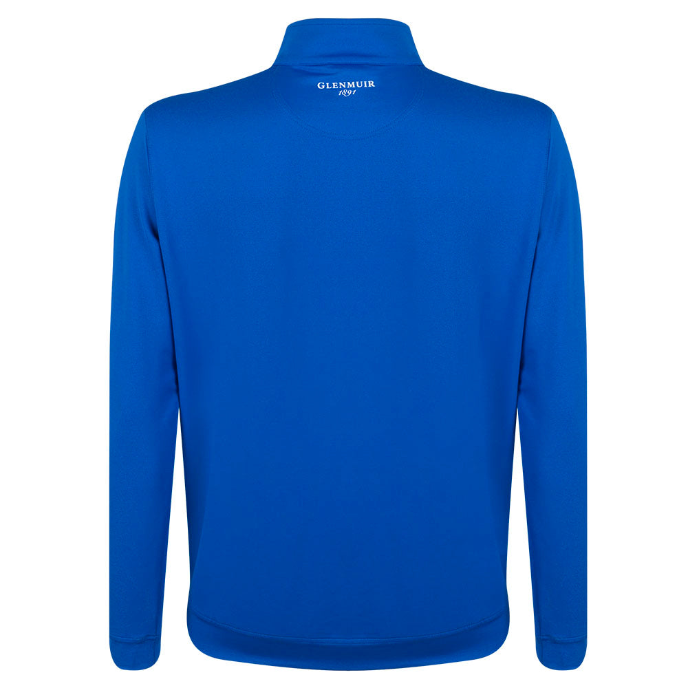 BMW PGA Championship Glenmuir Men's Royal Blue 1/4 Zip Mid Layer - Back