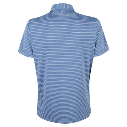 BMW PGA Championship Peter Millar Men's Blue Striped Polo - Back