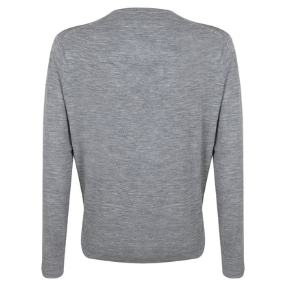 BMW PGA Championship Peter Millar Men's Grey Crew Knit - Back