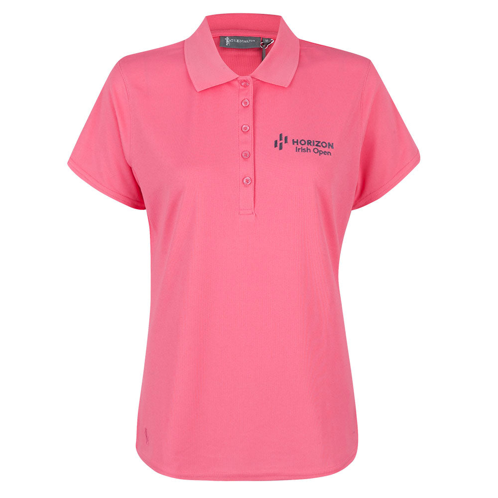 Horizon Irish Open Glenmuir Women's Polo Shirt - Pink - Front