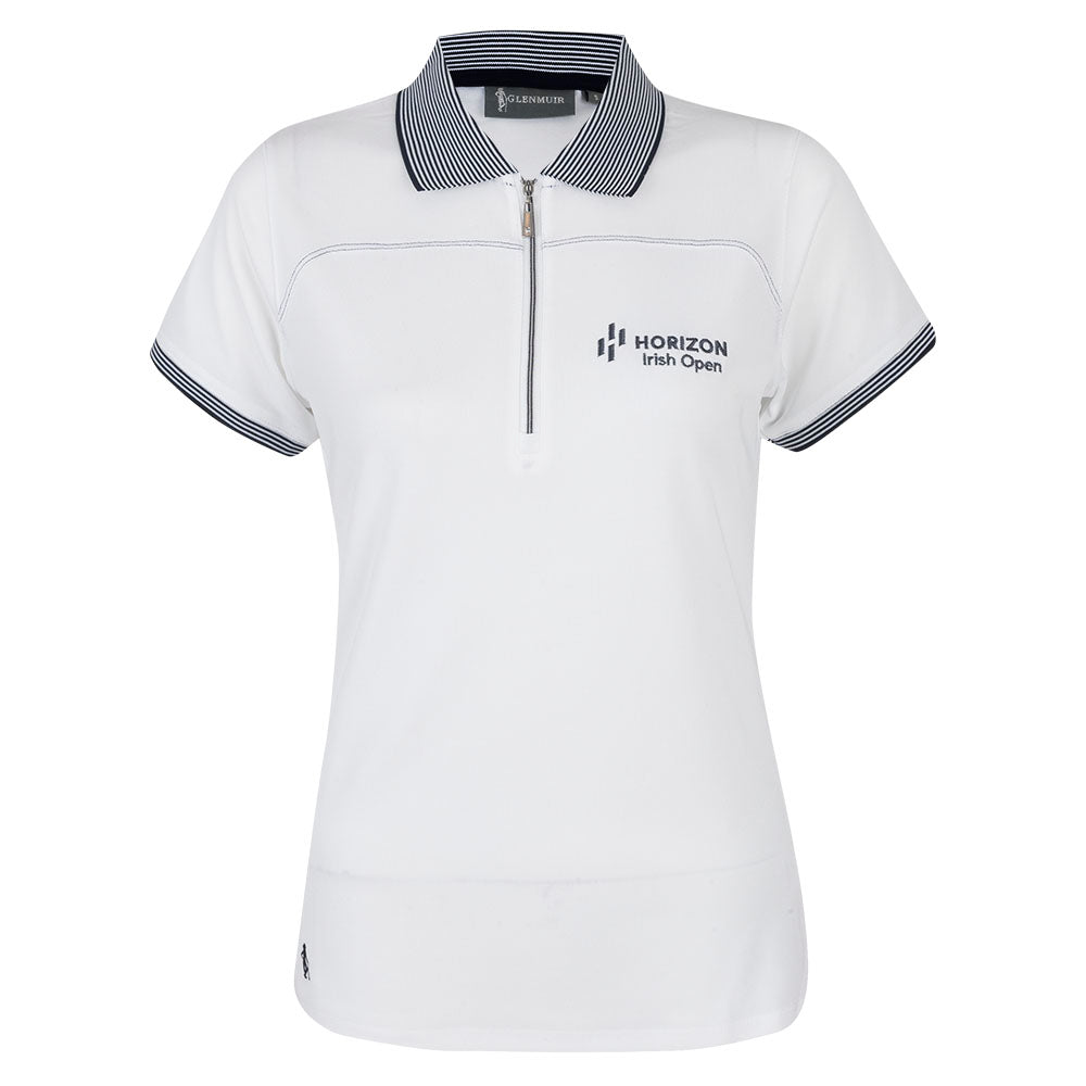 Horizon Irish Open Glenmuir Women's White Polo Shirt - Front