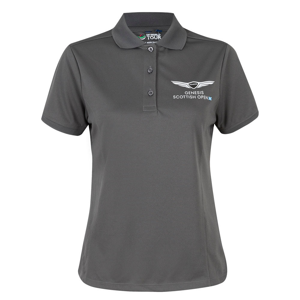 Genesis Scottish Open Women&#39;s Polo Shirt - Grey - Front