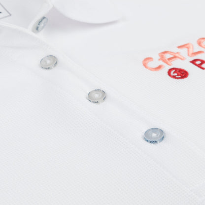 CAZOO Open Women's Carly Polo - Button Close-up White