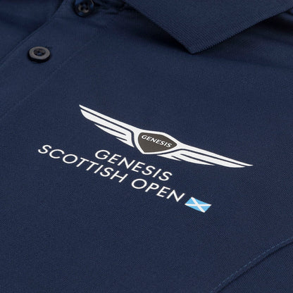 Genesis Scottish Open Men's Polo Shirt - Navy - Badge Close-up